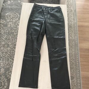 AGOLDE cross leather pants